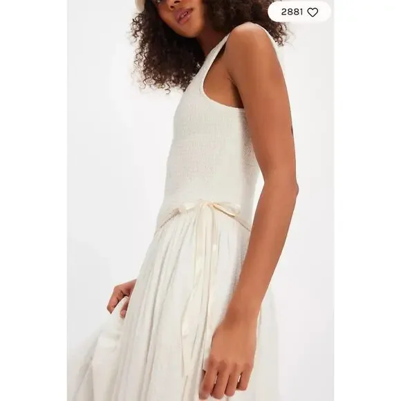 NWT Free People Nightingale Seersucker Midi Dress - Picture 4 of 7